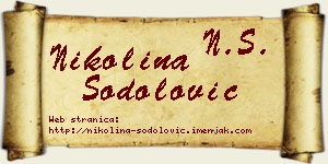 Nikolina Šodolović vizit kartica